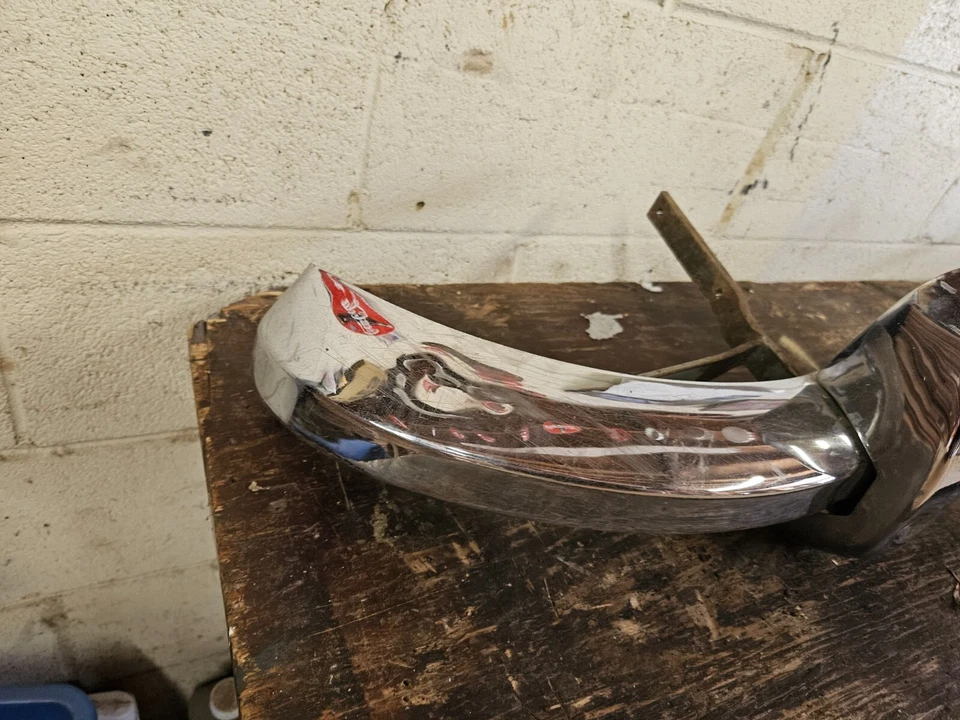 1960s SAAB 96 2 STROKE Rear Bumper Brackets Stops OEM 3 Cylinder Bull Nose - Image 3 of 4