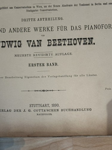 Antike Beethoven Klavier Notenhefte 1-4 1890 - Bild 8 von 12