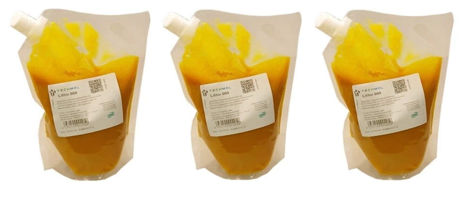 3x Lithogrease 000 Fließfett Linearführungen CNC Maschinen Führungsbahnen Spout