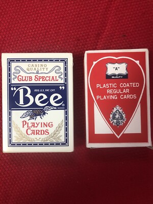 2 Full Decks Playing Cards Bee Diamond Back Club Special & Hong Cong # 929