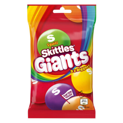SKITTLES GIANTS 3 times Bigger Dragee Candy Fruit Sweets Treats 95g 3.4oz