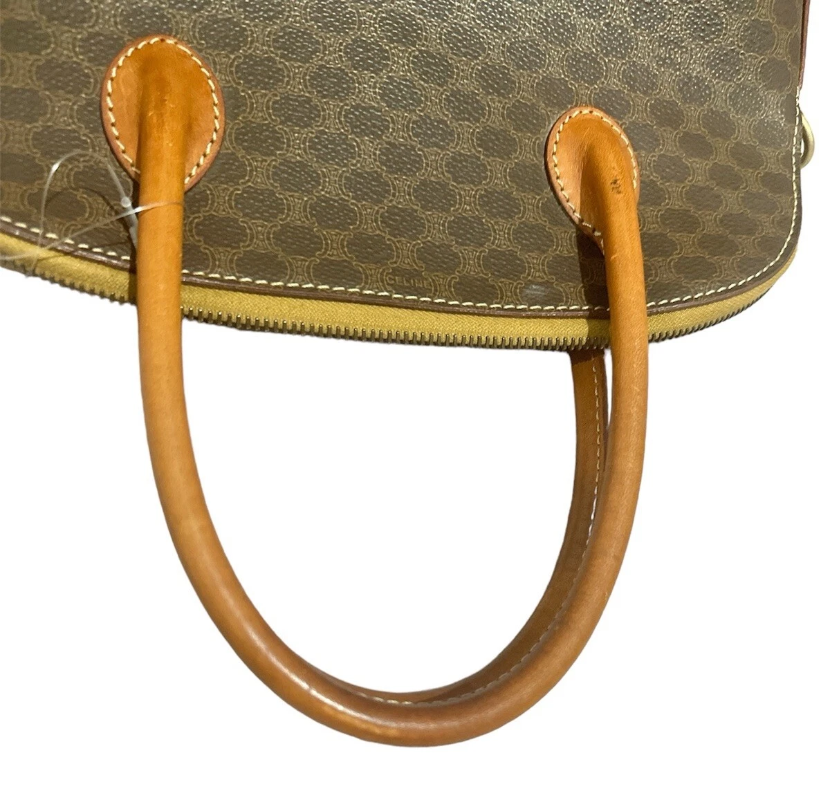 Borsa a mano Vintage Celine Bolide Triomphe Marrone Pelle Media Usata