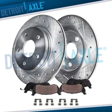 330mm Rear Drilled Disc Brake Rotors Brake Pads Kit for 2017 - 2020 Acura MDX