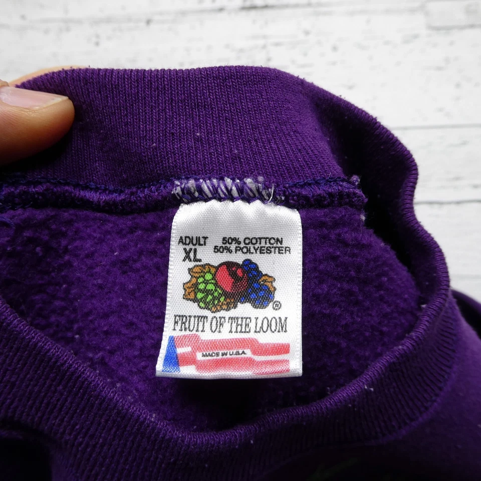 Sudadera De Colección Alaska Para Mujer XL Púrpura Polar Colibrí Gráfico Foto 4 de 4