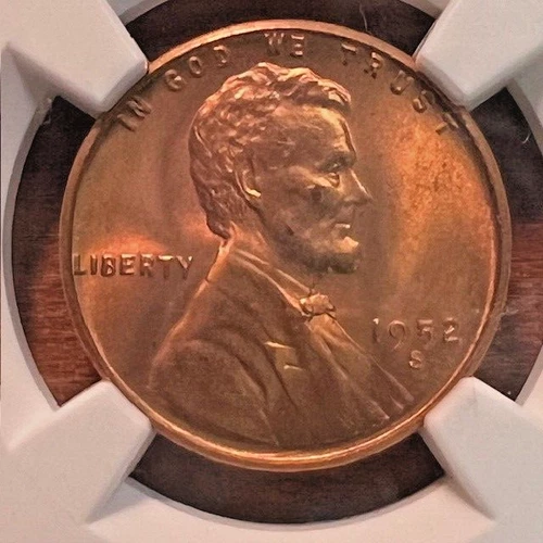1952-S & 1955-S LINCOLN CENT NGC MS66 RED