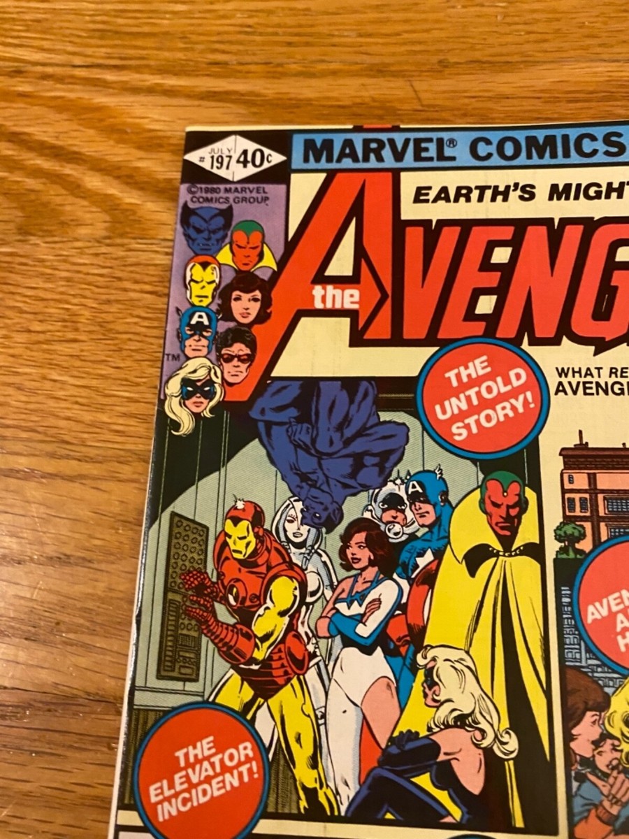 1980 Marvel Comic The Avengers #197 Secrets of Avengers Mansion