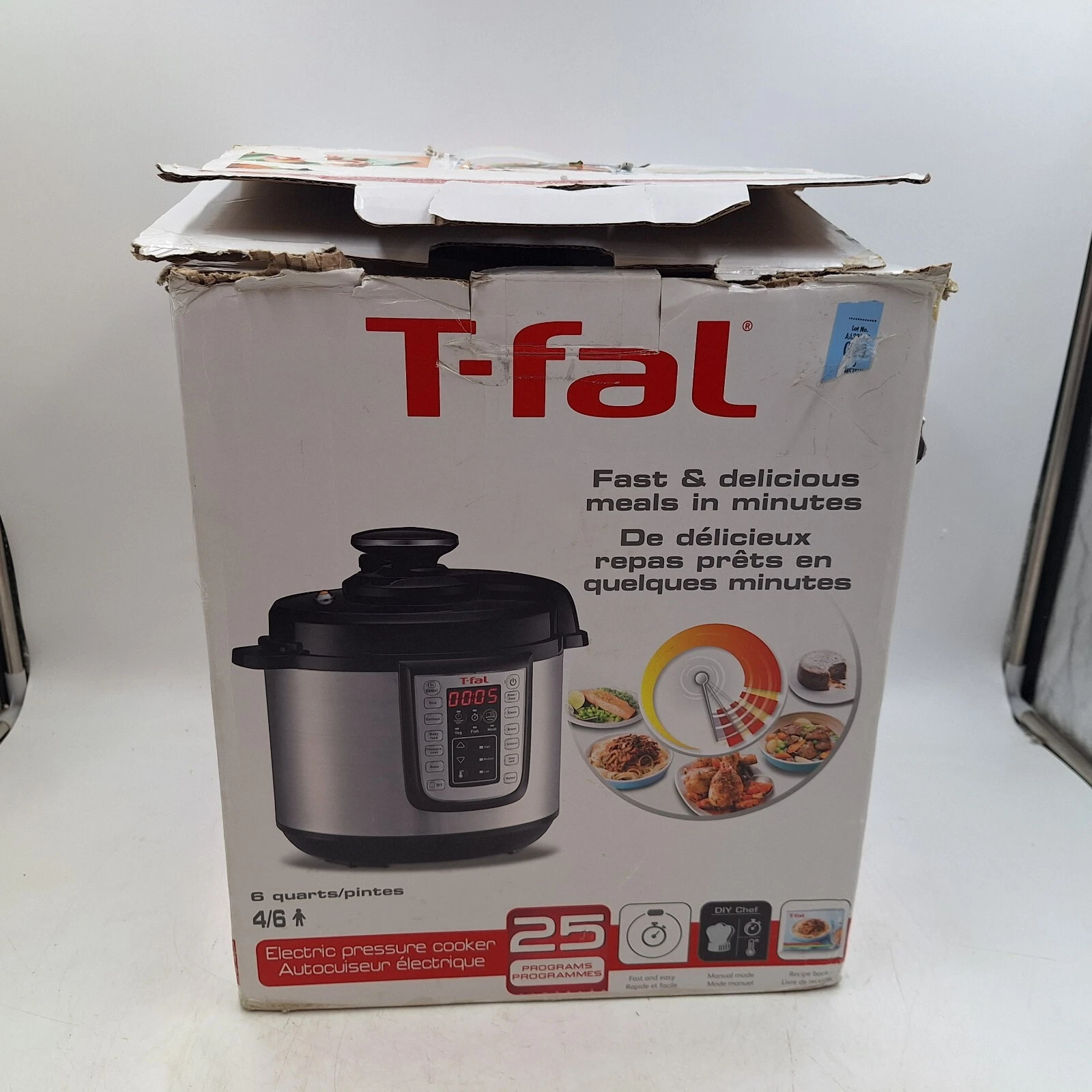 T-fal Multi Cooker Series EPC06 1200W 5.8L Slow Cooker/Pressure Cooker - M6