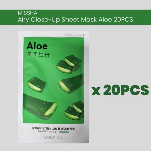 MISSHA Airy Fit Sheet Mask Aloe 10PCS Moisturizing mask