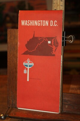 Vintage American Oil Washington DC Travel Map