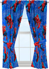 Window Curtain Panels Pair Tie Backs Kids Drape Set Spiderman Astonish 42" X 63"