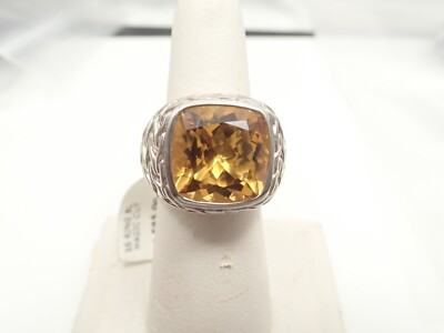 JOHN HARDY CITRINE SILVER CLASSIC CHAIN RING