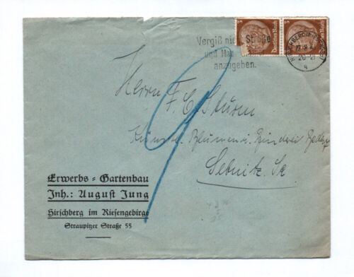 Brief Erwerbs Gartenbau August Jung Hirschberg im Riesengebirge 1941 - Bild 1 von 1