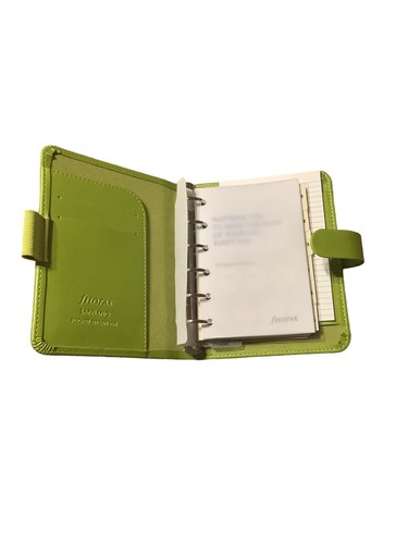 FILOFAX Saffiano Pocket Organiser , Green, new - Picture 3 of 9