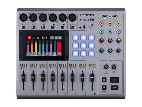 ZOOM PodTrak P8 Podcast Studio Multi-track Recorder Tablet Silver Japan P8 - Picture 4 of 6