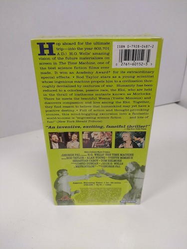 The Time Machine 1960 | H G Wells Rod Taylor | VHS | Factory Sealed - Picture 3 of 5