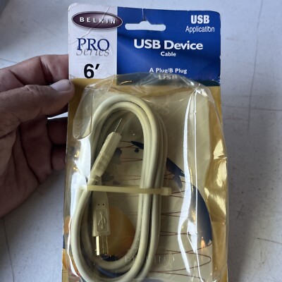 BELKIN PRO SERIES 6' USB DEVICE CABLE - NEW (t22)
