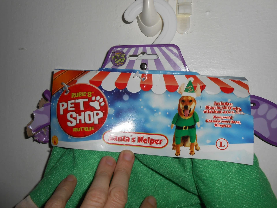 Rubie's Pet Shop Dog Santa's Helper Christmas Outfit Costume Large NEW Schnauzer - Image 2 of 4
