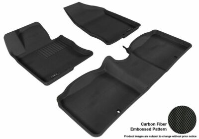 3D MAXpider  Black 1st & 2nd Row 3 Piece Set for Hyundai Azera