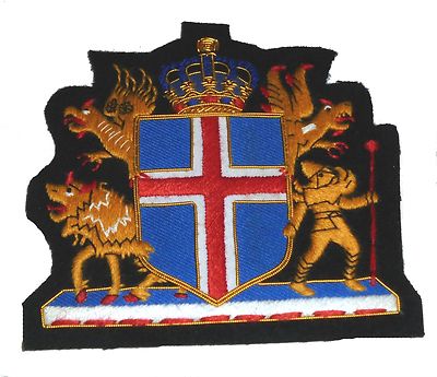 Iceland Nordic Viking Town Arms Crown EU Empire Crest Blazer