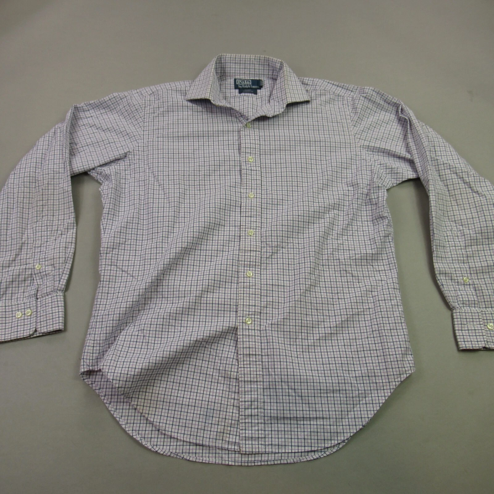 Ralph Lauren Shirt Mens 15.5 Long Sleeve Button Up Checks Classic Fit