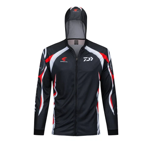 Hombres Pesca Camisas con Capucha Protector Solar Ropa Camisa Secado Rápido Manga Larga Abrigo - Imagen 4 de 30