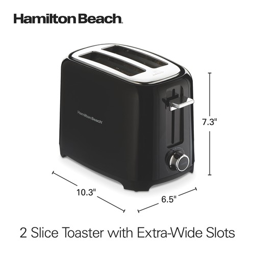 TOASTER 2 Slice Extra-Wide Slots Adjustable Heat Setting - Picture 3 of 13