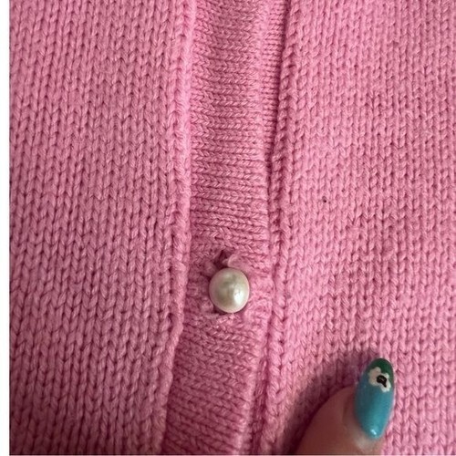 Vintage RARE Disney Classics Pink & White Aristocats "Marie" Cardigan Sz L (4T) - Picture 6 of 9