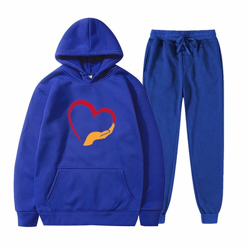 New Women's Solid-Color Printed Long-Sleeved Hoodie and Sweatpants 2-Piece Set - Picture 13 of 47