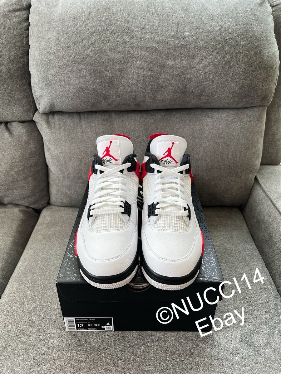 Size 12 - Nike Air Jordan 4 Retro Red Cement with Receipt DH6927