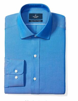 BUTTONED DOWN Men's Classic Fit Non-Iron Dress Shirt, French Blue, 16.5"  32" | eBay