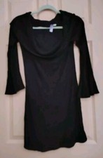 Alya Black Medium Rayon - Polyester Long Sleeve Dress