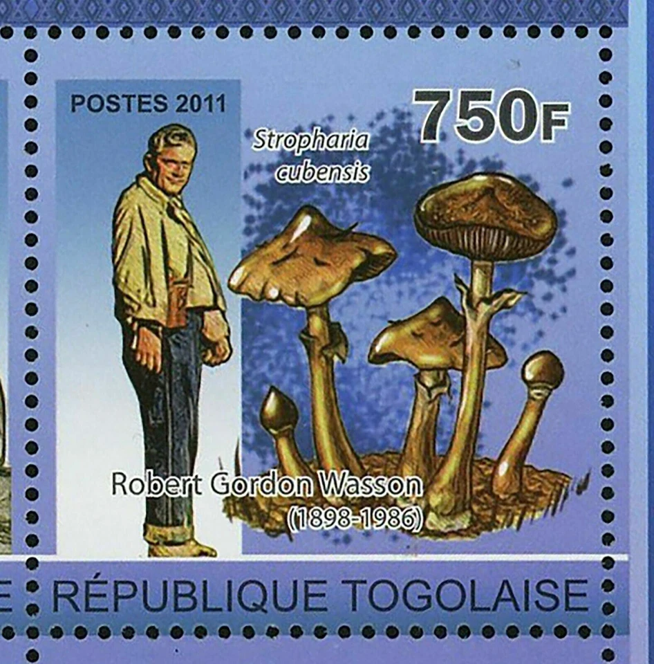 Robert Gordon Wasson Stamp Mushrooms Psilocybe Wassonii S/S MNH #3964-3967 - Image 4 of 4