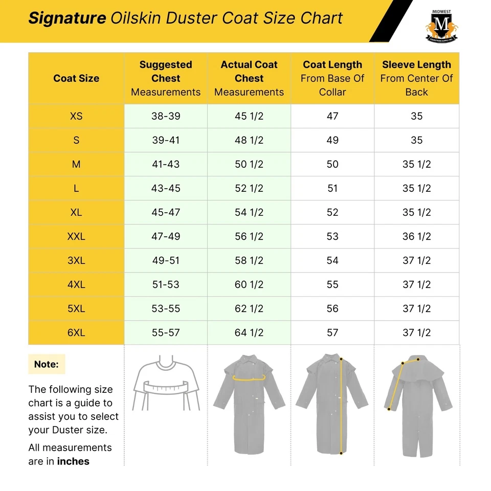 Oilskin Duster Western Australian Drover Coat Waterproof XS-6XL | Free Shipping - Image 2 of 2