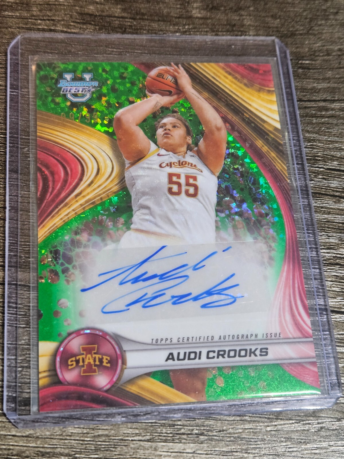 2025 Bowman Best U AUDI CROOKS - BEST of 2024 AUTOGRAPH / GREEN SHIMMER / 99