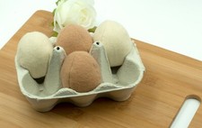 Felt food eggs-4 PCS, Pretend food, Play kitchen, Gift for baby