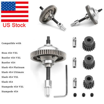 US - Steel Center Differential Gear for Traxxas Slash4X4 Hoss 4X4 VXL Rustler RC