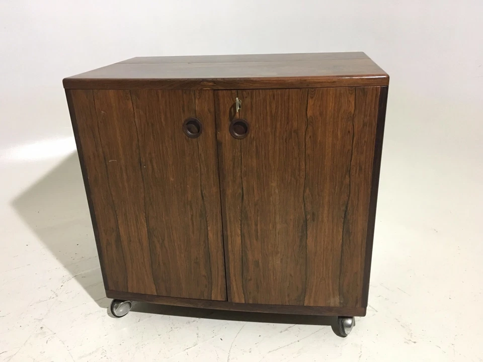 Original Silkeborg Rosewood Dry Bar 60's Mid Century Danish Modern Wikkelso Era - Image 2 of 4