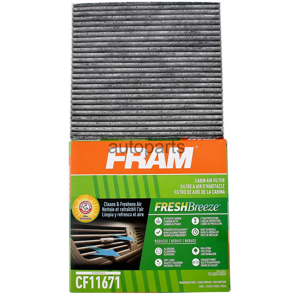 Воздушный фильтр для салона FRAME Fresh Breeze 2016-2021 Ram 1500 2500 3500 4500 5500 17 - Изображение 3 из 4