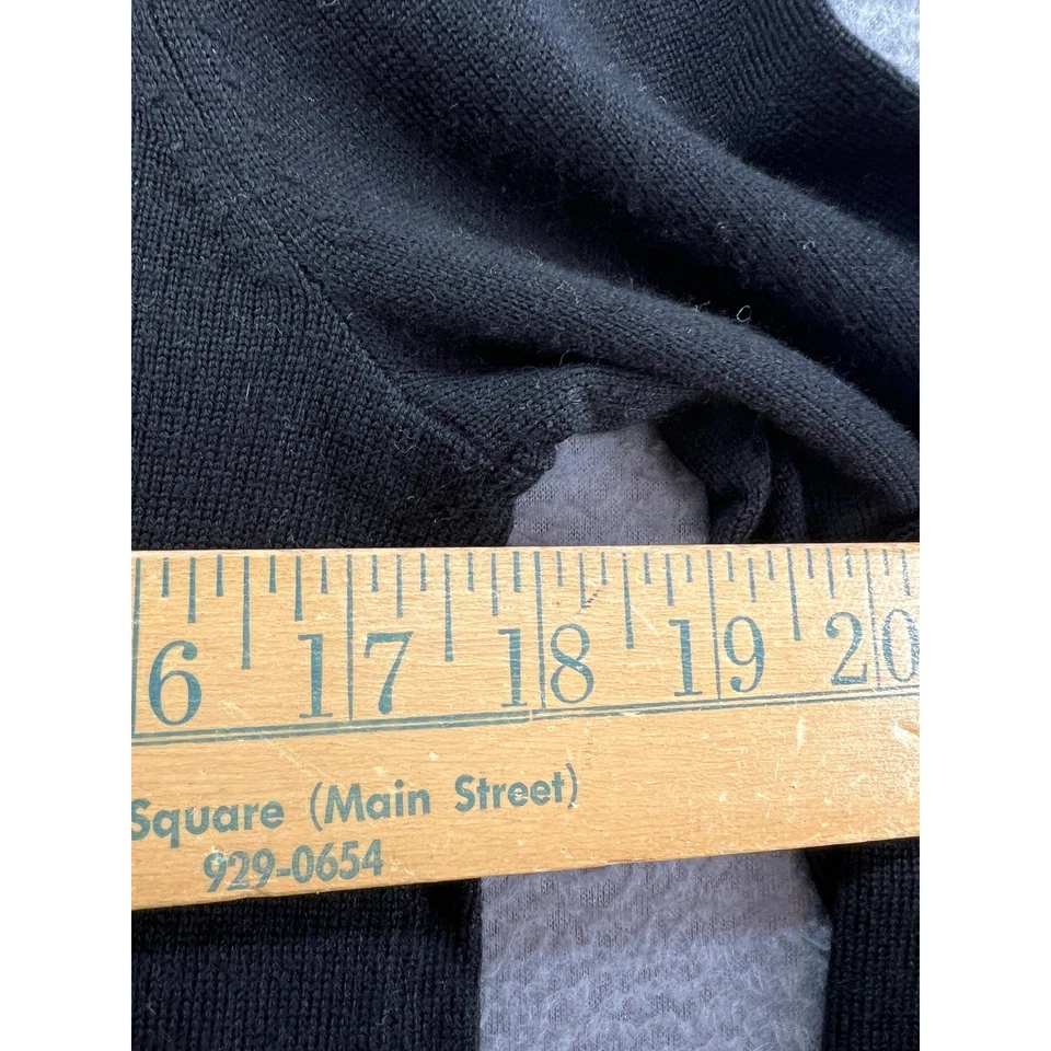 Club Monaco Sweater Mens XS Black Mock Neck Long Sleeve 100% Wool Knit - Image 3 of 4
