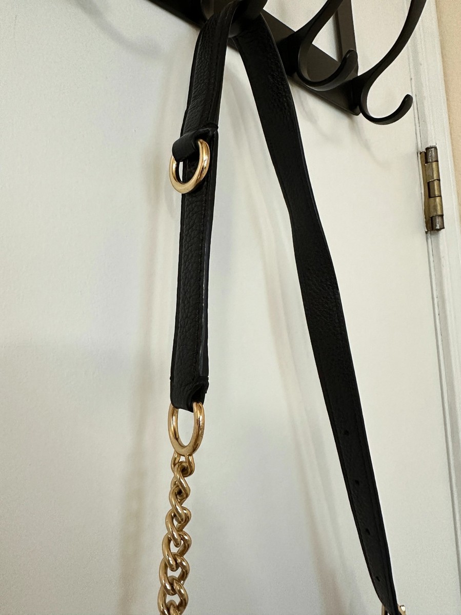 Coach F76668 Black Leather Paxton Duffle Crossbody Bag with Gold
