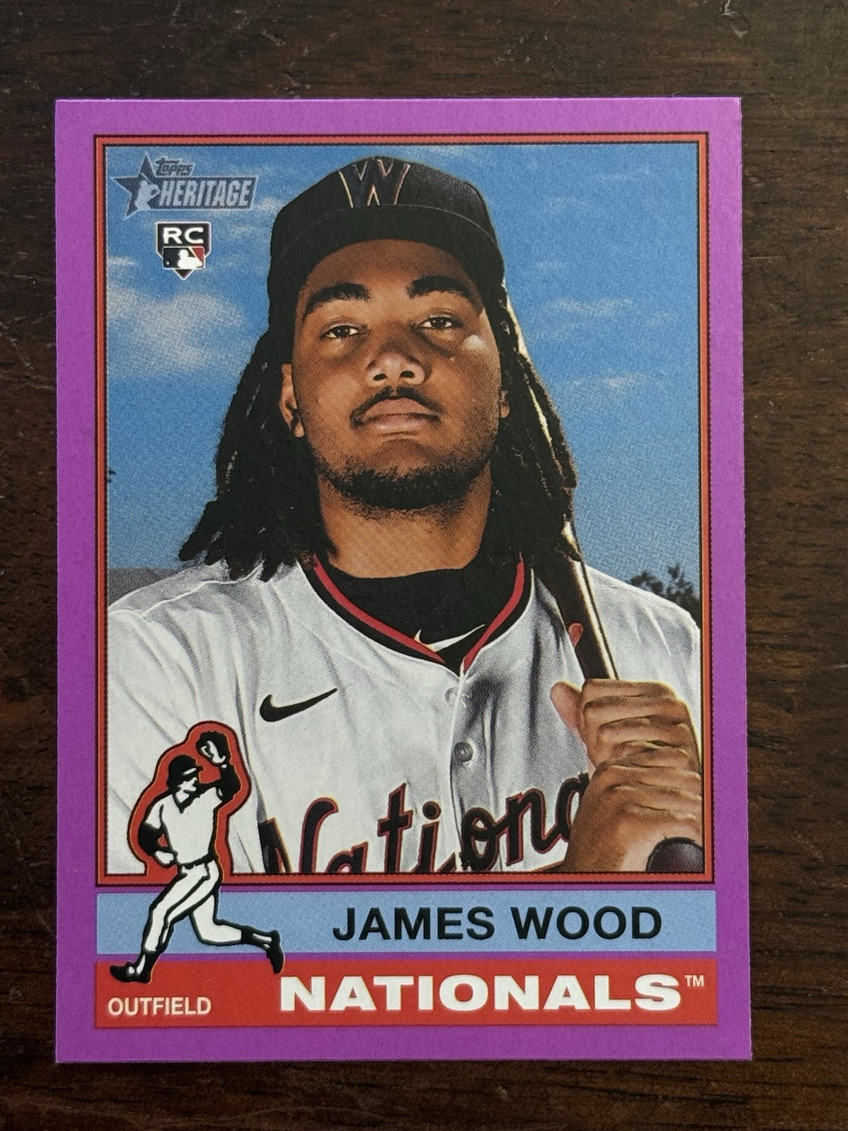 2025 Topps Heritage - James Wood #231 Light Purple Border (RC) Nationals