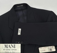 Mani Giorgio Armani Blazer w/TAGS Men's 38R 90's VTG Tailored Black Sport Coat
