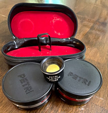 Vintage Petri 45mm 1.5x Telephoto Wide-Angle Auxiliary Lens Set w/ Finder Case