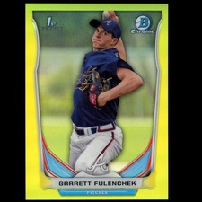 2014 Bowman Chrome #127 Garrett Fulenchek 1st RC Mini Yellow Refractor SP #21/25