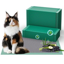 Cat Pads Refills for Litter Box 40Counts, 16.9"x11.4" Odor Control Unscented ...