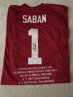 Nick Saban Signed Autographed Custom Alabama Football Jersey JSA COA