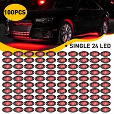 100X Red LED Rock Light Underbody Trail Rig Glow Lamp For Offroad SUV Pickup Car