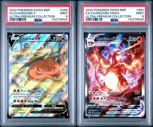 SEQUENTIAL PSA 9 CHARIZARD  V SWSH260 VMAX SWSH261 UPC BLACK STAR PROMO POKEMON