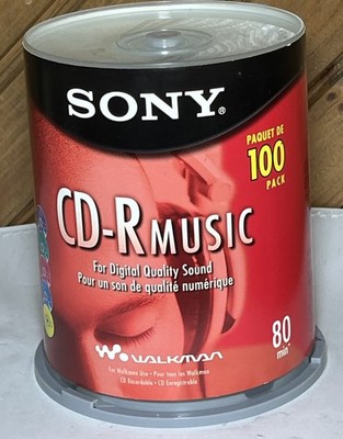 Sony CD-R Music (88) Discs 80 min Color Collection Discs - 100CRM80RSX READ