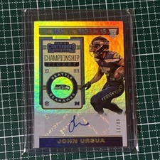 2019 Panini Contenders John Ursua Rookie Auto /49 Football Card Seahawks. rookie card picture